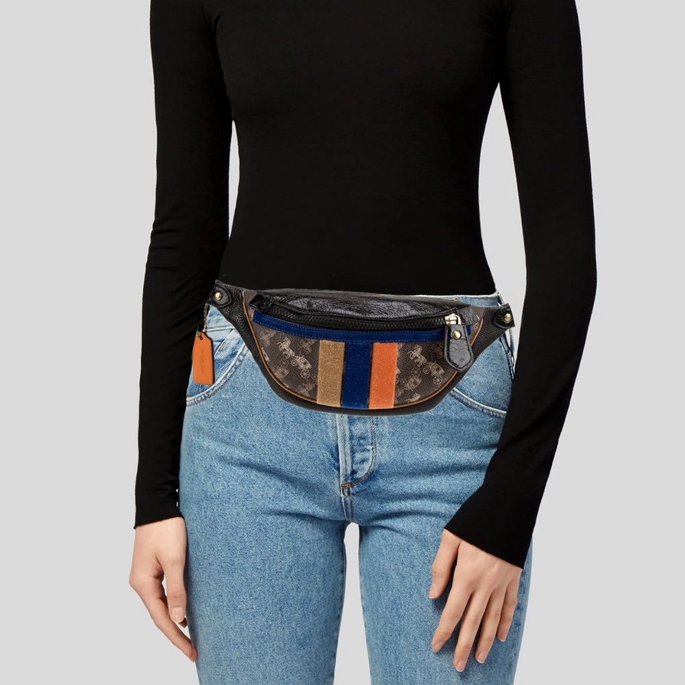 Coach Brown, Blue and Orange Belt Bag